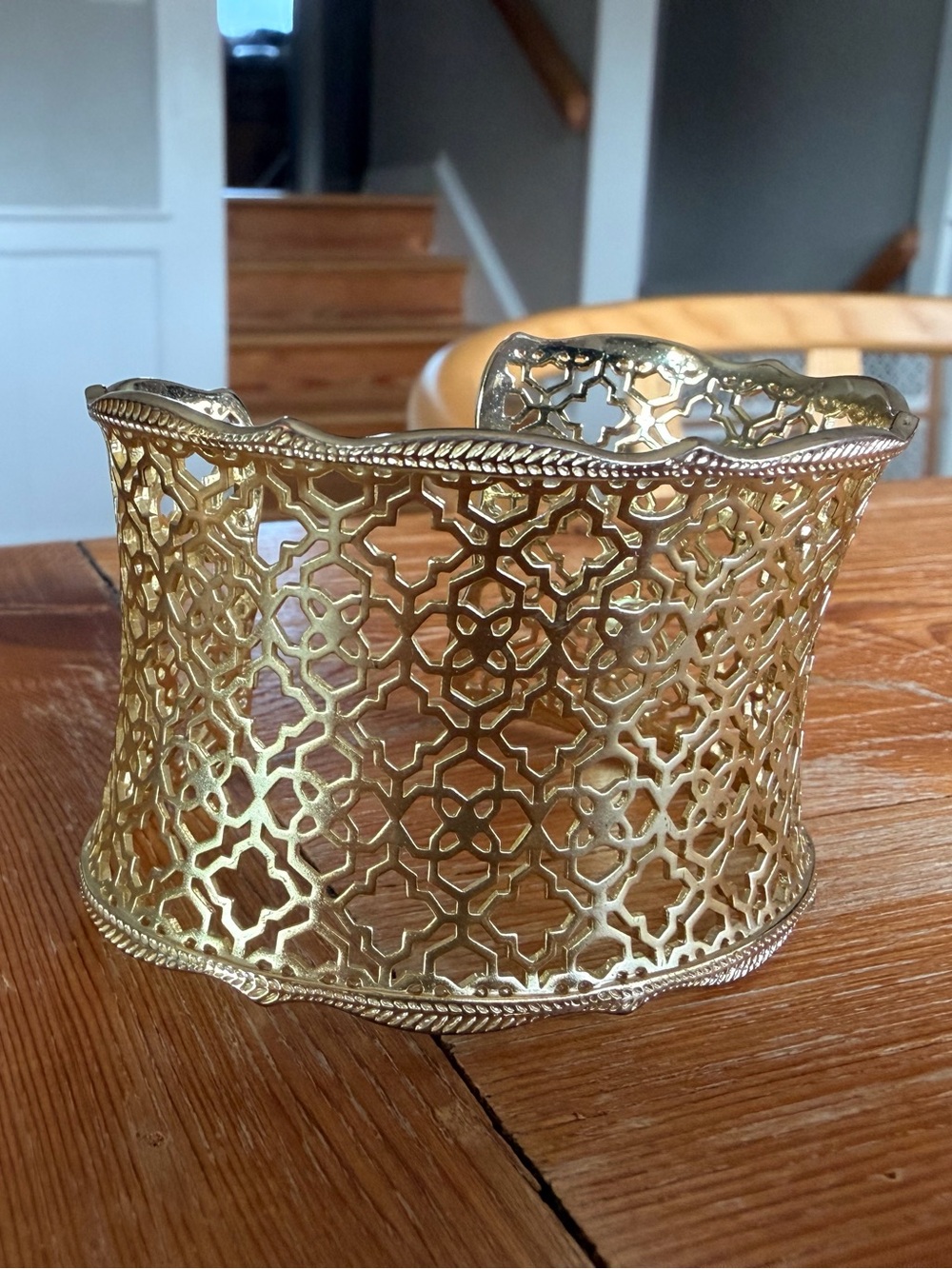 Kendra Scott Gold Filigree Openwork Cuff Bracelet